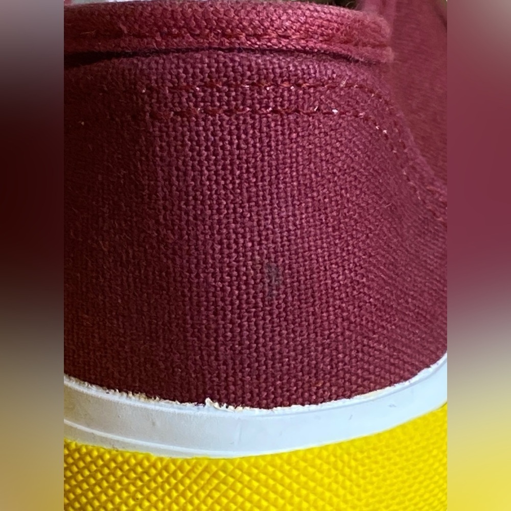Paolo Gucci 90’s Vintage Maroon Canvas sneakers Women’s Size 7.5 - Picture 6 of 12